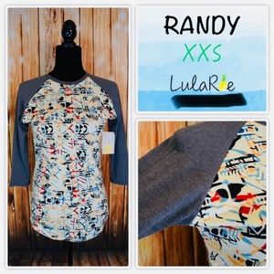 Lularoe Randy Women’s 2XS Multicolor Gray Sleeve